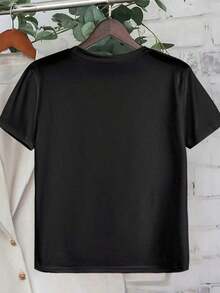 Simple And Versatile Design Women's Graphic T-Shirt With "Vacation Mode" Print, "Vacation Vibes", Weekend Shirts For Women, Cotton T-Shirt - 黑色 - 查看 2