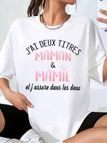 I Have Two Titles: Mom And Grandma, And I Manage Just Fine With Both. Women's T-Shirt. - 白色 - 查看 7
