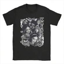 Katseye Tribute T-Shirt _Chromes Hearts Group Collage_, Suitable For Girl Group Fans, Comfortable Fit, Women's Blouses, Casual Blouses For Ladies, Informal Blouses For Ladies, Women's Tops, Tops, Unisex. - 黑色 - 查看 1