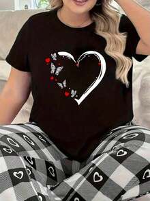 Women's Cotton Crew Neck Casual T-Shirt Basic Graphic Print T-Shirt, Lightweight Fabric | Only Available As Individual T-Shirts, 1 Piece 100% Cotton Simple T-Shirt For Everyday Wear - 黑色 - 查看 1