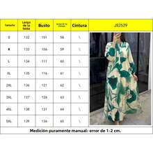 Women's Casual Maxi Dress, V-Neck With Abstract Print And Long Sleeves, Multiple Colors Available, Summer And Beach Dress - Medium Wash - View 2