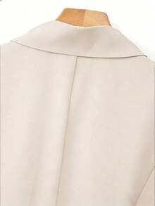 CURVE Blusa de manga de pétalo con lazo decorativo, casual/para el trabajo, talla grande de verano - Albaricoque - Ver 3