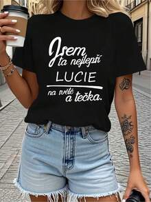 Fun Black T-Shirt With A Unique Design, Inappropriate For Special Occasions, Comfortable For Everyday Wear, Lightweight, Easy To Match, For Young People And Adults, Sizes S To XL, Casual Fashion 2023 - Black - View 1
