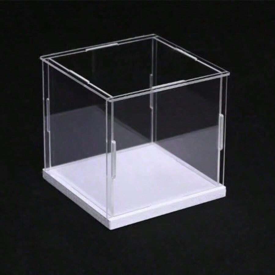 1个优雅透明亚克力展示盒，带门组件 - 防尘多功能收纳方案，适用于收藏品、鞋子、包包和化妆品 | 家居和办公装饰的理想之选