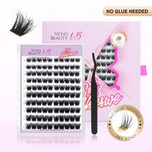 VEYESBEAUTY Faux cils auto-adhésifs – Cils pré-encollés avec bande invisible et adhésif transparent – bpld Pour un regard intense – Extensions de cils et maquillage - Voir 1