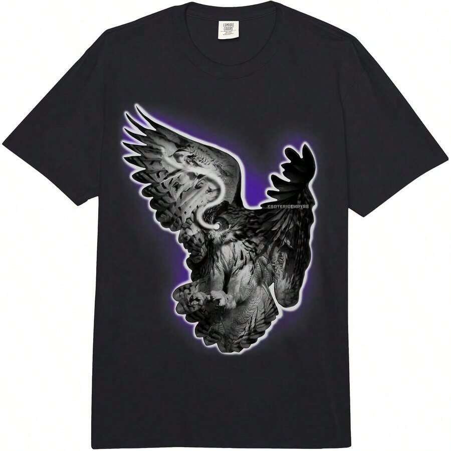 1 Piece Skull X Oke X Flower Of X Mandala Pm Tri-Blend T-Shirt For All Seasons, 100% Cotton, Single-Sided Print, Round Neck, Short Sleeve, Unisex, Base Layer, 180g, 100% Cotton. - 顏色 2 - 查看 1