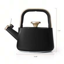 1.8L Ceramic Non-Stick Stovetop Teapot, Black Sesame Color Tea Kettle For Boiling Water & Tea Brewing, Kitchen Use - View 3