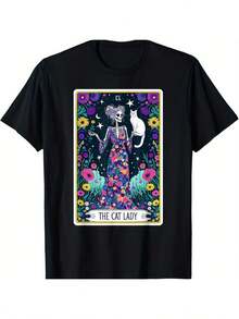 Camiseta unisex con diseño de calavera de gato y la frase "Mamá Gato Blanco", un excelente regalo para Navidad, Halloween o el Día de Acción de Gracias.Esta camiseta unisex está hecha de tela suave y cuenta con cómodas mangas cortas negras. - Negro de medianoche - Ver 7