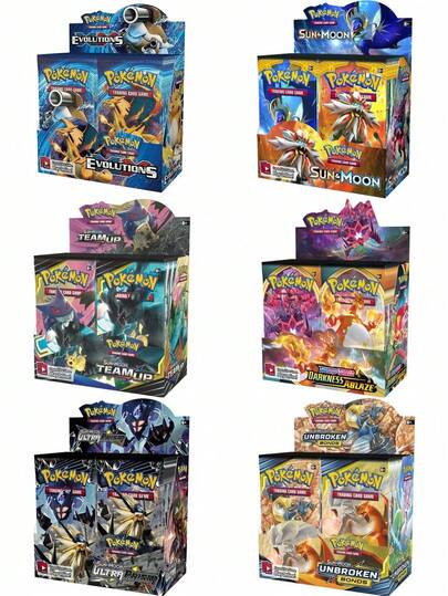 pokemon 360/100/20张宝可梦Vmax GX Vstar卡牌，创意趣味动漫游戏卡牌，口袋妖怪