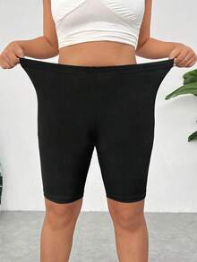 Pantalones Cortos de Compresión de Talla Grande  Negros de Secado Rápido y Refrigeración - Marrón - Ver 8