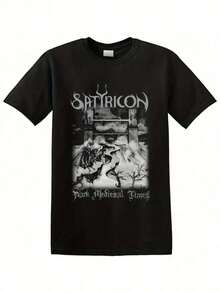 T-shirts graphiques pour hommes, collection été, mode, T-shirt SATYRICON- "Dunkles Mittelalter", été, hauts, top, t-shirt, cardigan, haut d'été, coupe standard, mode toutes saisons, tenue d'été, - Noir - Voir 1
