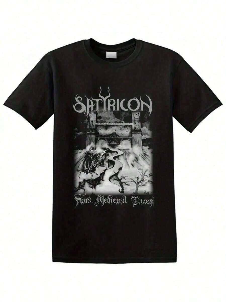 T-shirts graphiques pour hommes, collection été, mode, T-shirt SATYRICON- "Dunkles Mittelalter", été, hauts, top, t-shirt, cardigan, haut d'été, coupe standard, mode toutes saisons, tenue d'été, - Noir - Voir 1