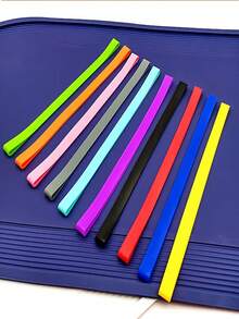 1/4pcs Durable Anti-Break Beach Towel Clips, Non-Electric, Random Sky Blue, Light Pink, Light Green, Dark Green, Grey, Orange, Black, White, Purple, Red, Yellow, Blue, 4 Colors, With Elastic Band - Windproof And Anti-Break, Excellent Elasticity, Suitable For Pool Parties, Cabinet Storage, Beach Use, Cruise Parties And Outdoor Activities, Material Handling Accessory, Essential For Beach And Office - A - View 9