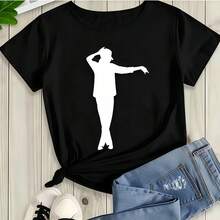 Classic 90s Style T-Shirt For Men And Women - 黑色 - 查看 1