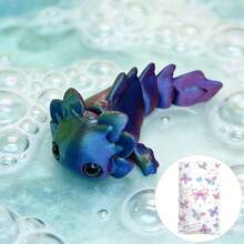 1/2/3pcs Cute Axolotl Ornament With Gift Bag, Random Gecko, Strange Animal-Shaped, PLA Material, Movable Joints, Desktop & Car Decoration, Novelty Birthday Gift, Party Favor, Axolotl Toy, Christmas Stocking Fillers, Party Bag Filler, Halloween Gifts - Multicolor - View 17