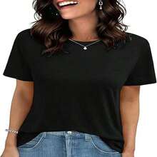 Talla Grande, Camiseta de Mujer con Estampado de Corazones y Labios - Blusa Casual de Manga Corta y Cuello Redondo, Top Elegante de Primavera Verano con Motivos de Labios y Corazones, Regalo Romántico para Novia o Esposa, Lavable a Máquina, Tejido Elástico Cómodo (En Stock) Transpirable y cómodo - Blanco - Ver 2