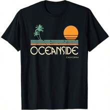 Camiseta vintage Oceanside California - Negro - Ver 6