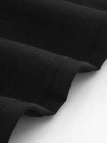 1 camiseta de verano para mujer, de manga corta, cuello redondo informal, ligera y elástica, adecuada para uso diario casual, ajuste cómodo, 180g, 100% algodón. - Negro - Ver 4
