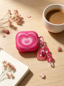 Ốp tai nghe Ombre hình trái tim + vòng tròn, vỏ bảo vệ hình trái tim màu hồng tương thích với tai nghe Bluetooth không dây Apple 1/2/3, Pro/New Pro3. - Nhiều màu - Xem 9