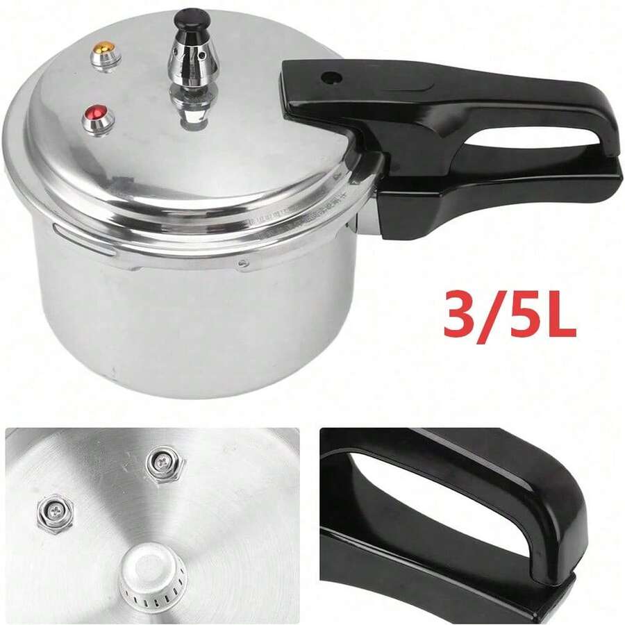 3/5 Litre Pressure Cooker For Kitchen & Catering, Aluminum Alloy , Suitable For All Hob Types Including Induction Hob - Silver