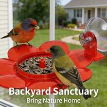 Hummingbird Feeder For Window & Hanging Use, 5 Flower Feeding Ports, Leak-Proof Bird Nectar Feeder For Outdoor Garden Yard Decoration - 1Pc - View 10
