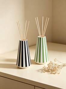 1 pezzo/3 pezzi Bottiglia per aromaterapia a righe, Contenitore per aromaterapia vuoto semplice color crema, Vaso decorativo multicolore, Adatto per decorazione di casa, camera da letto, soggiorno, ufficio e scrivania. - Multicolore - Visualizzare 5