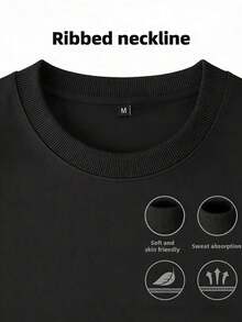 -Men's Quick-Drying Summer T-Shirt With Print, Casual, Short-Sleeved And Crew Neck, Breathable Micro-Elastic Knit Top, Ideal For Running, Fitness, Beach Holidays And Everyday Use, Loose And Comfortable. - Back - View 3