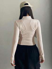 Chaqueta Ajustada Con Cierre De Cremallera Para Mujer - Multicolor - Ver 2