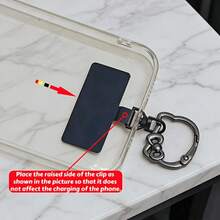 1pc Rotatable Stainless Steel Clip, Cat-Shaped Spring Buckle, Phone Connector, Connection Buckle, Phone Case, Back Accessory, Lanyard Clip, Universal Connector, Metal Ring Buckle, Outdoor Portable Anti-Drop - Single Piece - View 6