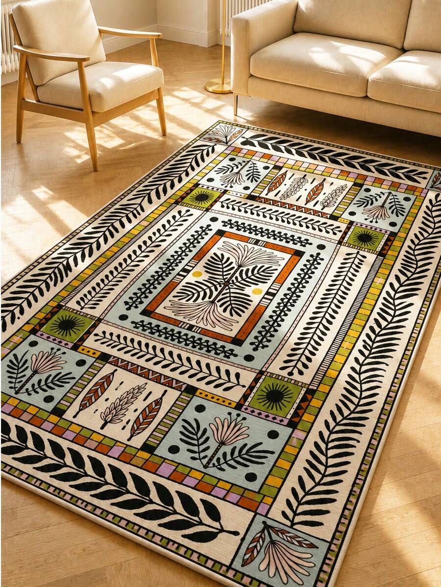 Modern Non-Slip Kitchen Runner Rug, Washable Minimalist Floor Mat for Home Decor, Bedroom, Livingroom Rug, Made in Turkiye 80x200 cm, 80x300 cm,100x200 cm, 120x180 cm - 奶油白 - 查看 1