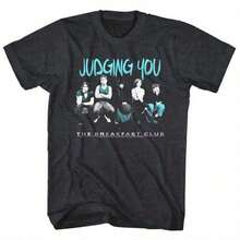Camiseta para Adultos Breakfast Club Judging You, Color Negro Jaspeado, 220g, Camiseta de Algodón para Hombre - Camiseta de Uso General de Peso Pesado - Adecuada para todas las personas, ya sean mujeres o hombres. Tejido duradero de alta calidad, adecuado para todas las estaciones, suave al tacto pero diseñado para durar. Camisetas transpirables para mujer. en atuendo de otoño. S para woM. en vaC. Conjunto de ropa deportiva. S woM. con un disfraz de Halloween - Negro - Ver 6