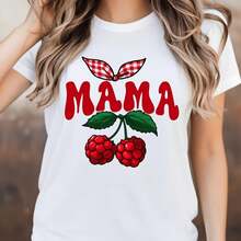 Women's T-Shirt With Minimalist Bear Design And Text - 白色 - 查看 1