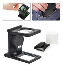 10x Folding Magnifying Glass With Scale And LED For Optical Jewelry - 1 - View 10