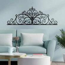 HELLOYOUNG Mystical Boho Gothic Wall Art, 2 Piece Vintage Metal Scroll & Floral Sculpture For Bedroom Living Room, Witchcore Occult Aesthetic Decor, Unique Wall Hanging For Housewarming Altar Valentine Wedding - 彩色 - 查看 3
