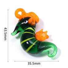 1个琉璃3D海洋动物吊坠，逼真可爱彩色青蛙、章鱼、虾形挂件，适合DIY耳环、项链、手链、手机链、包包挂饰、珠宝制作配件 - 彩色 - 查看 17