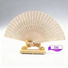1/10/50件客製化姓名LOGO白色婚禮紙扇，白色邀請卡，婚禮派對裝飾用個性化紙扇 - 杏色 - 查看 11