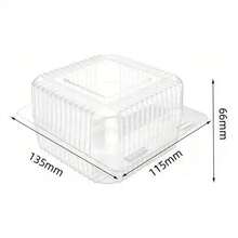 Caja De Alimentos Contenedor Fruta Pastel Desechables Transparente Organizadores Closet para ropa Organizer storage Escurridor para trastes Pencil case Lunch - Negro - Ver 3