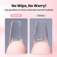 Beetles 20g&10ml Gel Nail Glue & Remover Kit, No Wipe Hands-Free Nail Glue For Tipex Soft Gel Nail Tips & Clear Press On Nails, 10ml Nail Remover With Nail Tools, Gentle Formula, Gift For Women - 20g&10ml Gel Nail Glue & Remover Kit - 查看 4