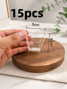 100/60 piezas Vasos de postre cuadrados de plástico transparente de 5 onzas, aptos para pudín, mousse y aperitivos, vasos sin tapa, vasos para pudín y gelatina, vasos de yogur multiusos para fiestas, ideales para mesas de postres, repostería en casa, fiestas y catering - transparente - Ver 12