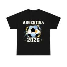 Camiseta de manga corta con estampado de la mascota de la Copa Mundial de EE.UU.-Canadá-México, ropa, camiseta, camiseta de manga corta. - Negro - Ver 4