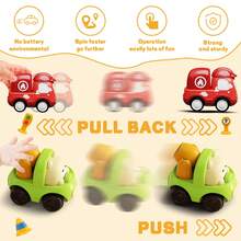 10 Pack Mini Push & Pull Construction Cars With Simulation Roadblocks, Early Educational Car Toy For Kids Boys,Great Gift For Kids Birthday Holiday - Multicolor - View 4