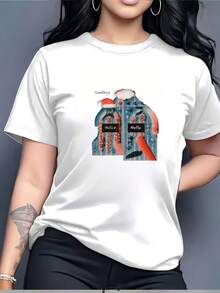 Camiseta súper suave con diseño patriótico, temática del Día de la Independencia - divertido diseño de bandera, adecuada para celebraciones familiares, barbacoas de verano y fiestas de oficina. Cómoda y versátil camiseta de manga corta. - Blanco - Ver 7