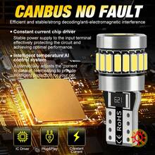 TOAUTO 2 piezas Bombilla LED T10 W5w 4014 24SMD súper brillante para luz de matrícula de coche, lámpara de lectura interior, luz blanca de 12V - T10 - Ver 6