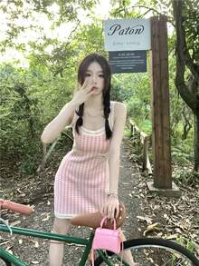 Women Short Dresses - Pink - View 10
