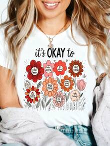 Heartfelt Teacher Appreciation Graphic T-Shirt 100% Cotton Oversized Soft Breathable Casual Crewneck Short Sleeve Top Thank You Teacher Best Teacher Teacher's Day Educator Gift Cute Teachers Educators School Staff Gift Givers - Blanco - Ver 6