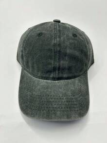 1pc Unisex Vintage Washed Unstructured Baseball Cap, Adjustable Dad Hat, Suitable For Beach, Travel - Regular Model - View 12