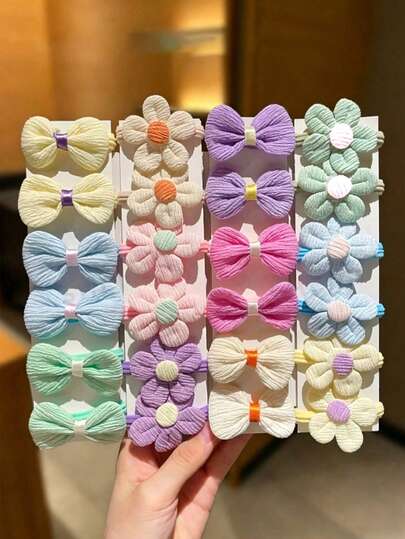 Soft Fabric Hair Scrunchies, Non-Damaging Hair Ties, Cute Ponytail Holders Hair Elastics Hair Rubber Bands Hair Rope