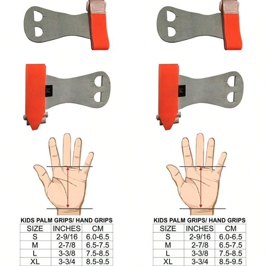 Small orange - PUSH Athletic Gymnastics Youth Hand Grips - como en la imagen - Ver 1