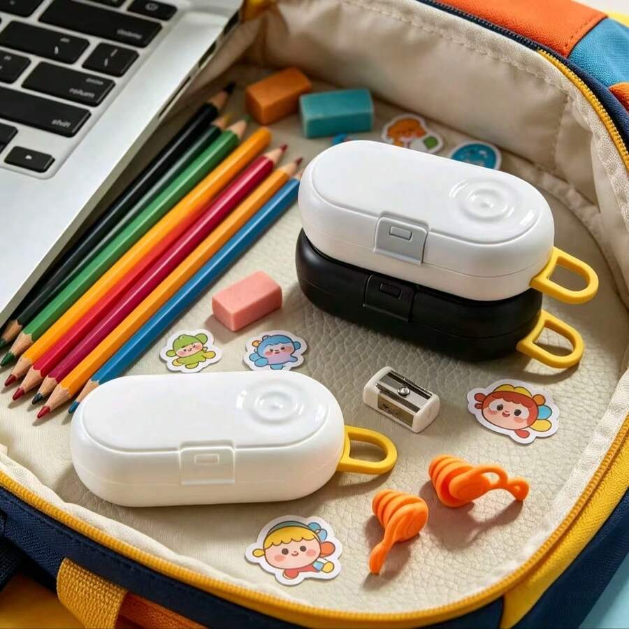 1/3pcs Portable Multi-Function Storage Box, Mini Pill Case, Earplug Organizer Box With Hook, Adjustable Divider, 3 Compartments, Dust-Proof, Scratch-Resistant, Ideal For Travel, Dorm, Desk, Jewelry, Cables