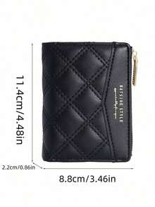 BATSIOE 2026 Cartera Corta para Mujer con Bordado, Conexión TPU, Porta Tarjetas de Identificación de Estudiante, Monedero, Bolso Minimalista, Estuche para Tarjetas - Albaricoque - Ver 5